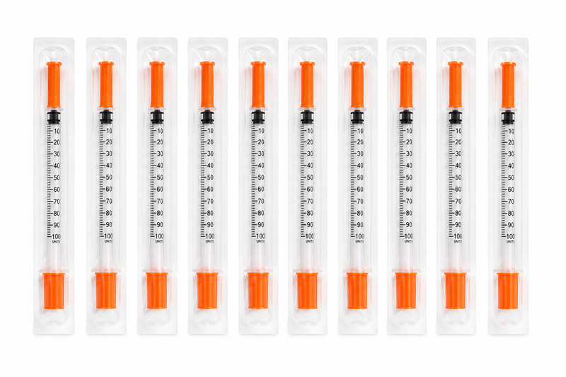 Insulin Syringes (10-pack) — research peptide vial from Puriva Peptides