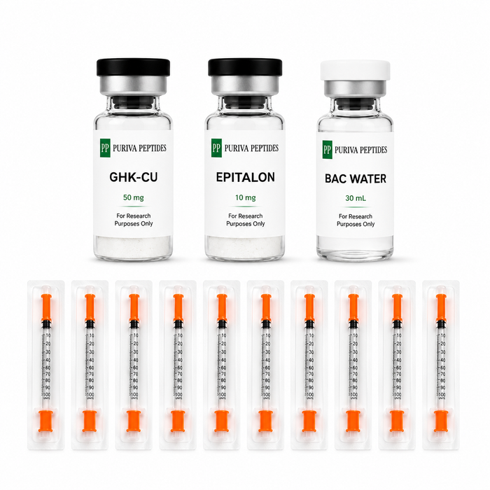 Skin & Longevity Stack — research peptide vial from Puriva Peptides