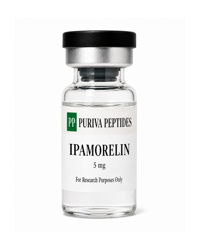 Ipamorelin — research peptide vial from Puriva Peptides
